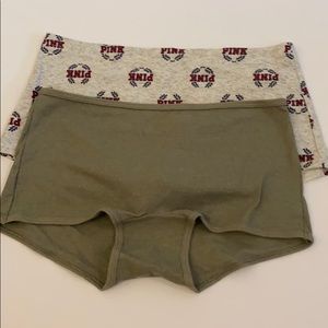 Set of two VS pink cotton boyshort panties